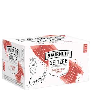 Vodka Rtds: Smirnoff Seltzer Raspberry Rose - 12pk Cans