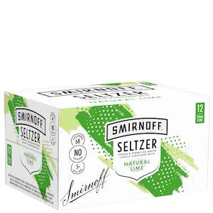 Vodka Rtds: Smirnoff Seltzer Natural Lime - 12pk Cans