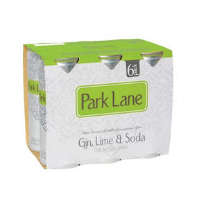 Gin Rtds: Park Lane Gin Lime & Soda 6pk