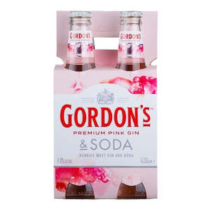 Gin Rtds: Gordon's Pink 4 Pk Btls