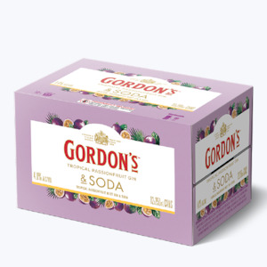 Gin Rtds: Gordon's Passionfruit 12pk Cans 250ml