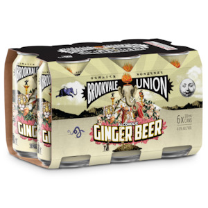 Other Rtds: Brookvale Union Alcoholic Ginger Beer 6 Pack Cans