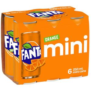 Fanta 6 Pack 250ml Cans