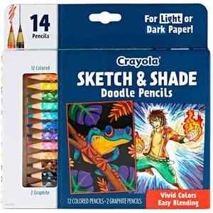 Crayola Coloured Pencils - Sketch and Shade 14 pack