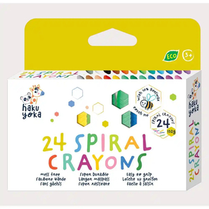 Art Supplies: Haku Yoka Crayons 24 Pack - Spiral