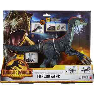 Dolls and Figurines: Jurassic World Sound Slashin Therizinosaurus – Dinosaur Figure with Sound & AR