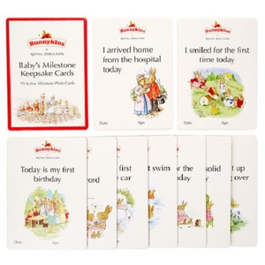 Decor And Gifts: Bunnykins Baby Milestone Keepsake Cards – 19 Cards