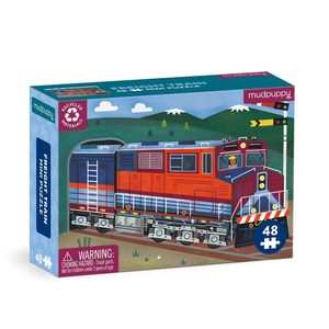 Jigsaw Puzzles: Mudpuppy Mini Puzzle 48 Piece Freight Train