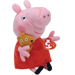 School: Peppa Pig Ty Beanie Babies Soft Toy - Peppa and Teddy