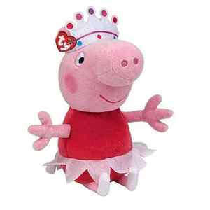Peppa Pig Soft Toy - Ty Beanie Babies - Princess Peppa
