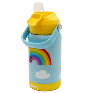 School: Moana Road Drink Bottle - Te Reo Maori Rainbow