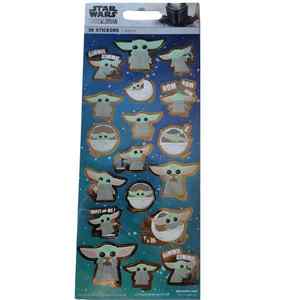 Arts and Crafts Supplies for Kids: Star Wars The Child Foil Sticker Sheet – 38 Stickers