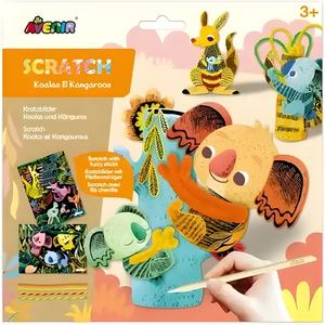 Arts and Crafts Supplies for Kids: Avenir Scratch Fuzzy Koalas and Kangaroos Craft Kit