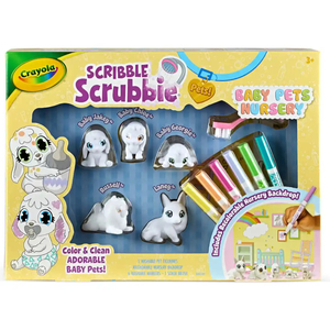 Arts and Crafts Supplies for Kids: Crayola Craft - Scribble Scrubbie Playset - Baby Pets Nursery