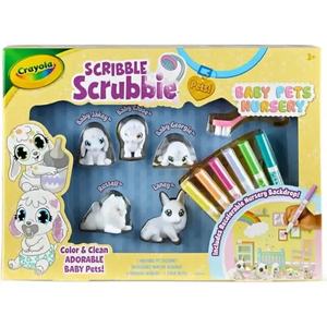 Arts and Crafts Supplies for Kids: Crayola Scribble Scrubbie Playset Colour and Wash Set Nursery Baby Pets