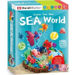 Arts and Crafts Supplies for Kids: Heidi Walker Create Your Own Sea World Air Dry Clay Craft Kit