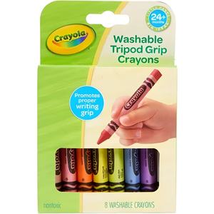 Crayola Crayons Young Kids Washable Tripod Grip 8 Pack