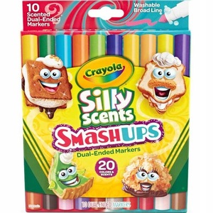 School: Crayola Markers Silly Scents Smash Ups Dual Ended Washable 20 Colours