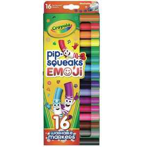Crayola PipSqueaks Washable Emoji Markers 16 Pack