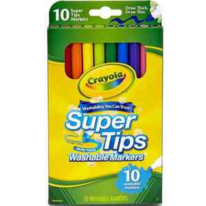 School: Crayola Markers Super Tips Washable 10 Pack