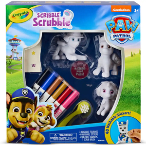 Products: Crayola Scribble Scrubbie Paw Patrol 3 Pack Colour and Wash Set Deluxe