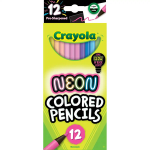 Crayola Coloured Pencils Full Size Neon 12 Pack