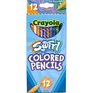 Crayola Coloured Pencils Full Size Swirl 12 Pack