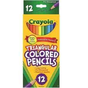 Crayola Coloured Pencils Full Size Triangular 12 Pack