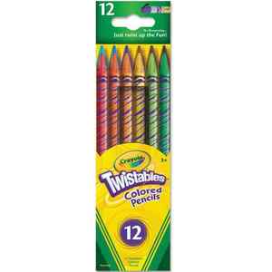 Crayola Coloured Pencils Full Size Twistables 12 Pack
