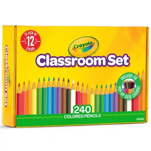 School: Crayola Coloured Pencils Full Size 240 Pack Classroom Pack