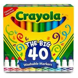 School: Crayola Markers Broadline Ultra Clean Washable Big 40 Pack