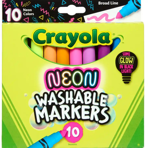 Crayola Broadline Washable Markers Neon 10 Pack