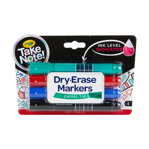 Products: Crayola Whiteboard Markers Chisel Tip Assorted Colours 4 Pack
