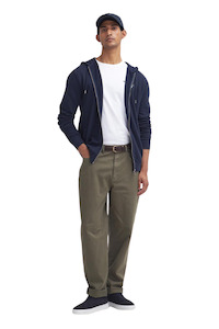 Chinos Trousers: Washed Stretch Twill Regular Fit Trouser