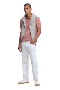 Polos Tees: Tartan Pique Polo Shirt - Earth Pink