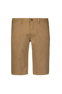Short Chino Garment Dyed Twill Stretch - Khaki