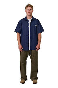 Ballast SS Shirt - Stripe Denim