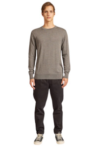 Academy Merino Crew - Aloe Green