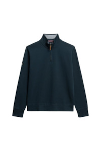 Sweatshirts Hoodies: Core Pique Henley - Eclipse Navy