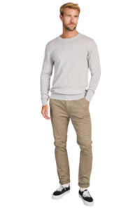 Academy Merino Crew - Silver Light