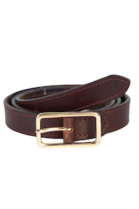 Womens Belts: Reversible Tartan Belt - Classic Tartan/Brown