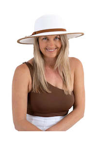 Womens Hats Beanies: Bonnie Wide White Hat