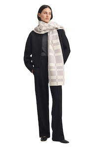 Womens Scarves Gloves: Abstract Check Scarf