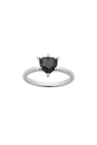 Cupids Heart Ring - Onyx