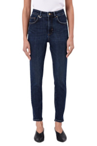 Womens Fashion Denim: Lola mom after midnight - Dark Vintage Indigo