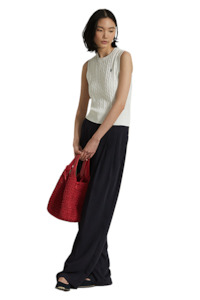 Womens Fashion Knitwear Sweatshirts: Cable Knit Vest