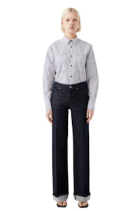 Mia Cuffed Mid Wide Long Jean