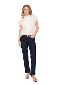 Womens Fashion Shirts Blouses: Tilli Shirt - Ice