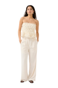 Womens Fashion Shirts Blouses: Ulissa Top - Egret