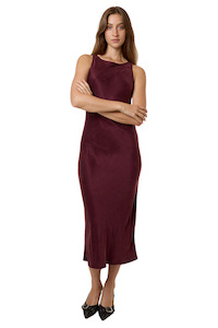 Kathleen Slip Dress - Mahogany